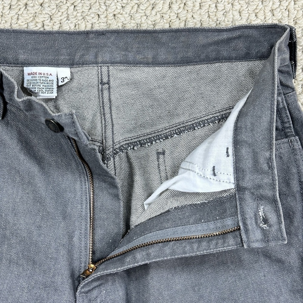 Vtg Calvin Klein Jeans Fits Men 31x35 Gray Straight Leg 80s USA Made Scovill - Picture 3 of 14